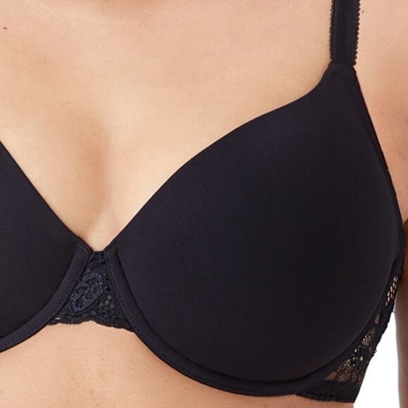 Wacoal black floral lace French Garden seamless underwire t-shirt bra Size 34DDD - Picture 6 of 9